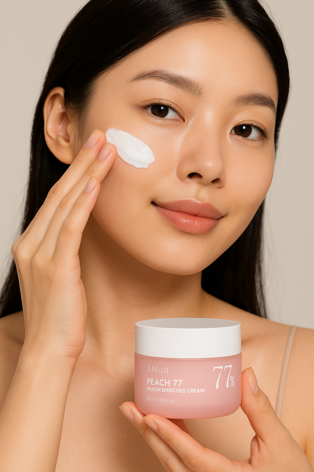Anua - Crème hydratante éclat - Niacine & pêche - Visage - 50 ml